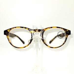 Prescription Strength Round Reading Glasses in Golden Tortoise